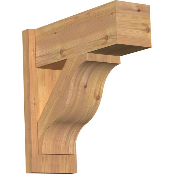 Ekena Millwork Funston Block Smooth Outlooker, Western Red Cedar, 7 1/2"W x 20"D x 20"H OUT08X20X20FST05SWR - main